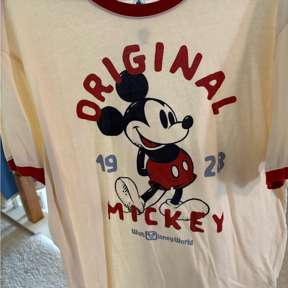 Disney Kids Original Mickey Cream and Red Tee
